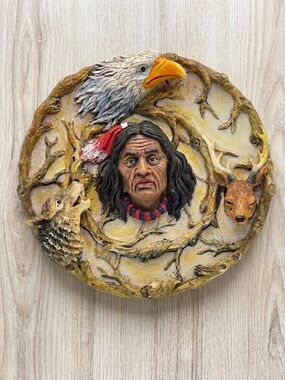 Native American 3-D Wall Art 9” Earth Tones South Western Decor